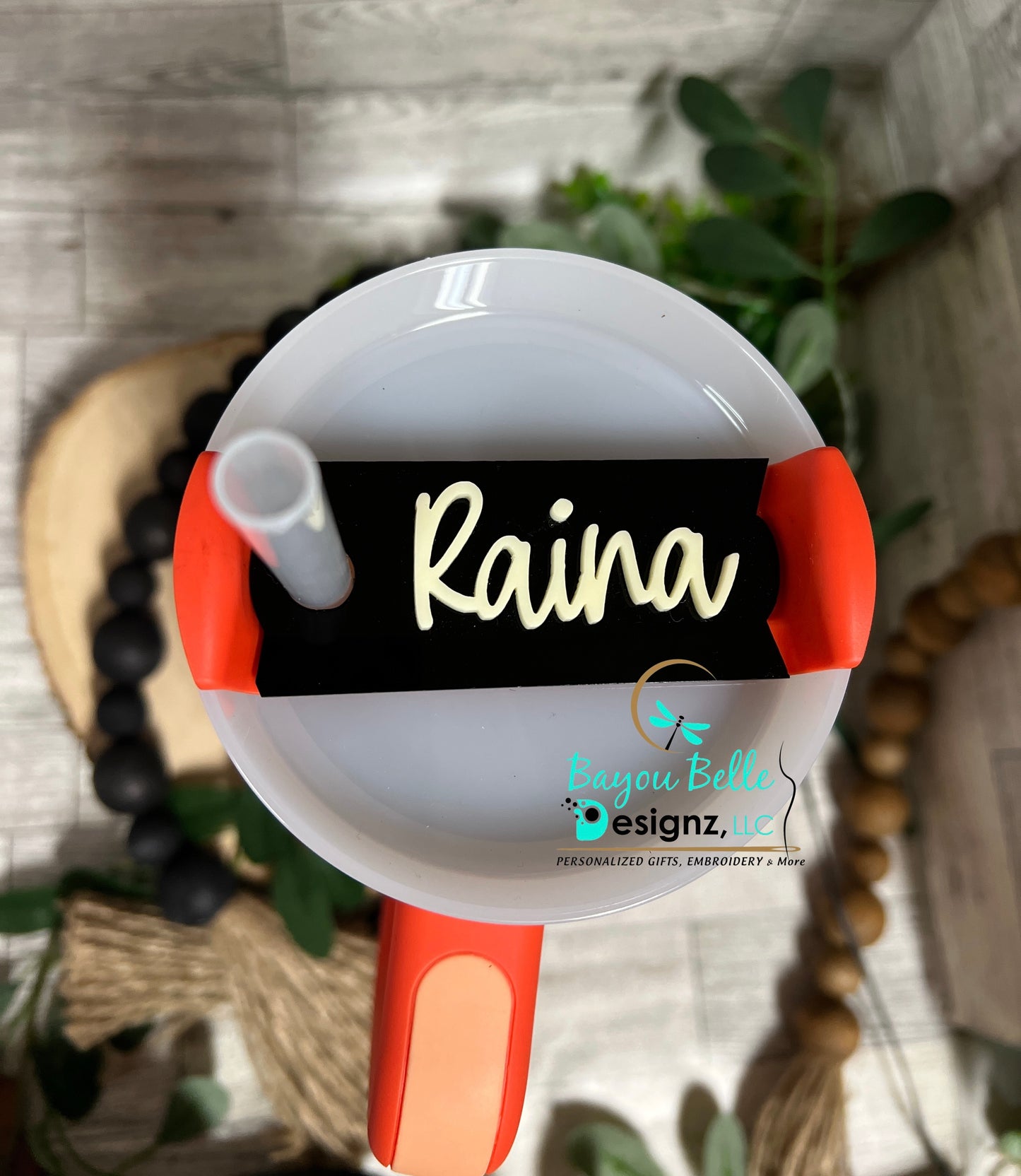 Personalized Stanley Name Plate Topper- Simple Disk Design