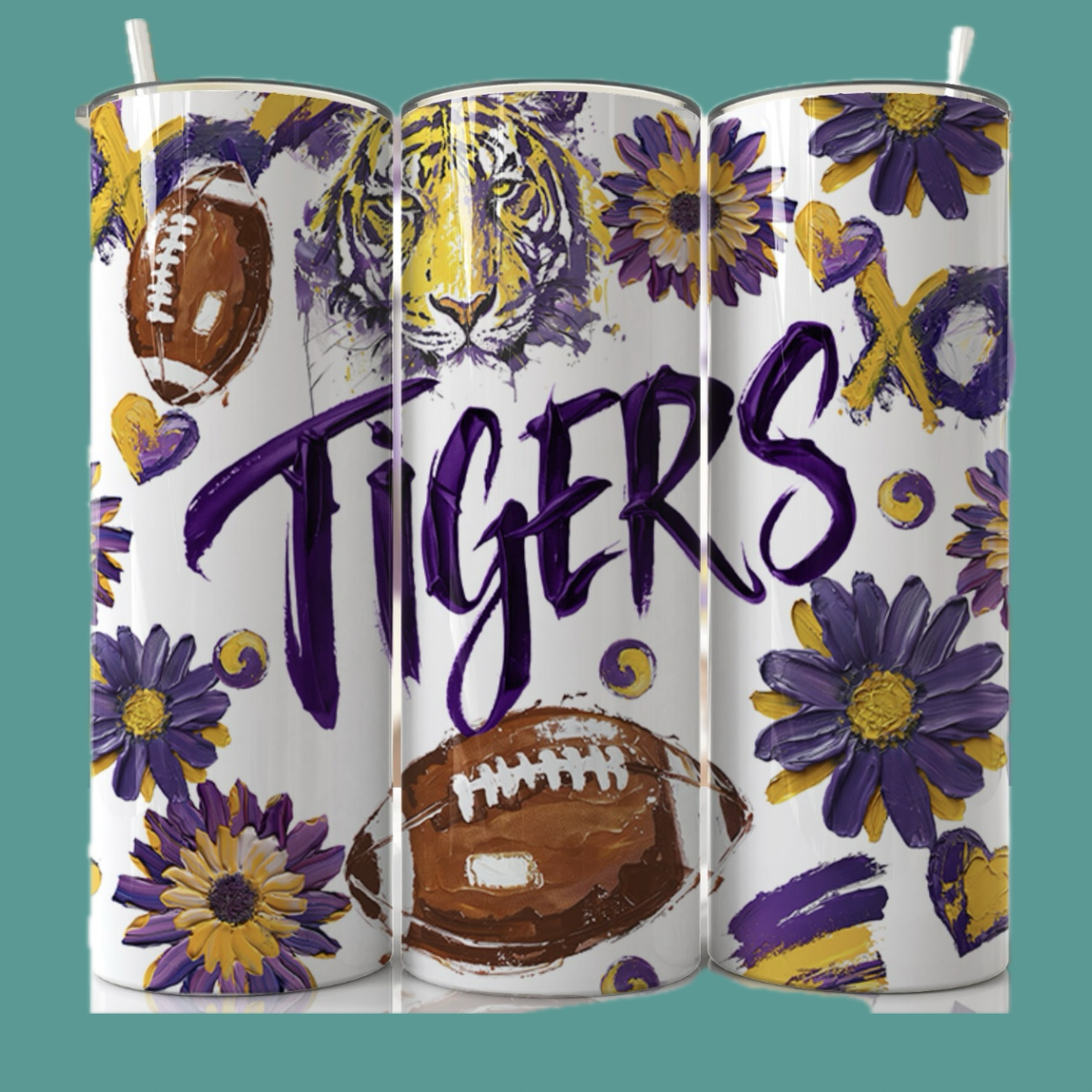 LSU tigers tumbler, Tiger Pride tumbler, LSU football