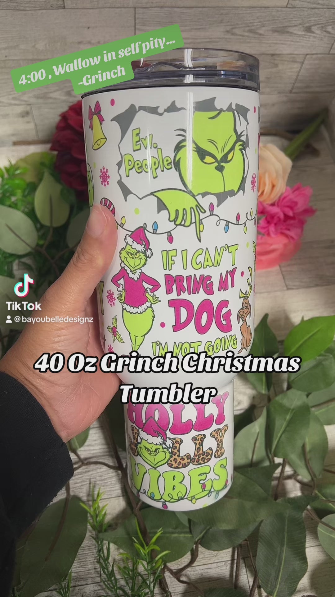 Grinch Tumbler, Christmas Tumbler, 40oz Tumbler With Handle, Grinch Cup,  Grinch Pink Tumbler, Grinch Inspired, Grinch Inspired Tumbler 