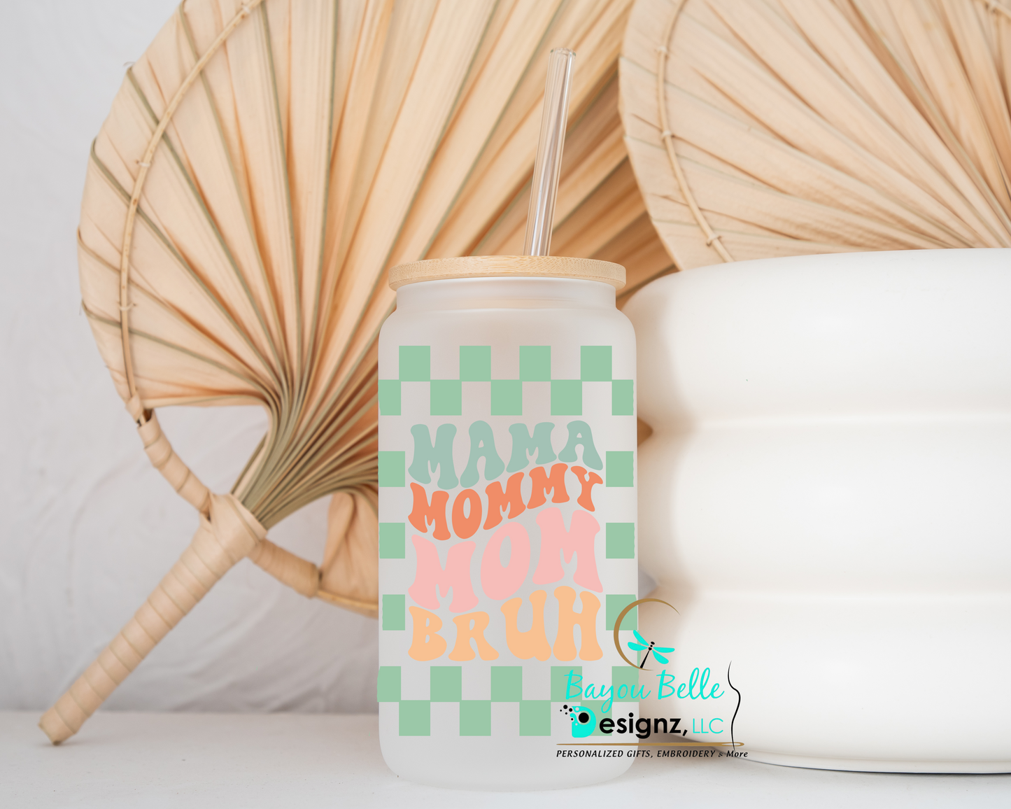 Mama Mommy Mom Bruh Cup- Glass Can Tumbler