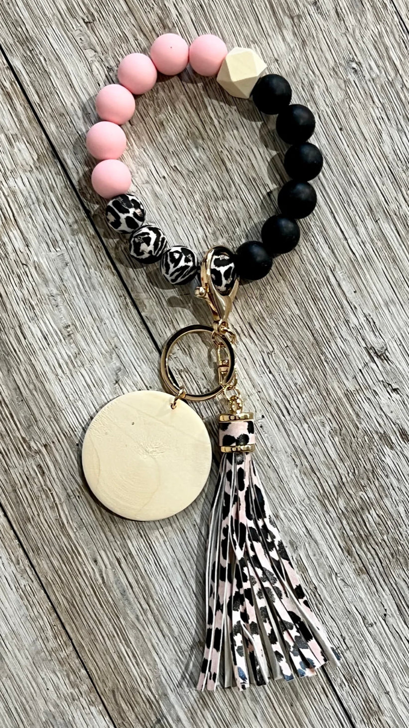 Silicone wristlet keychain