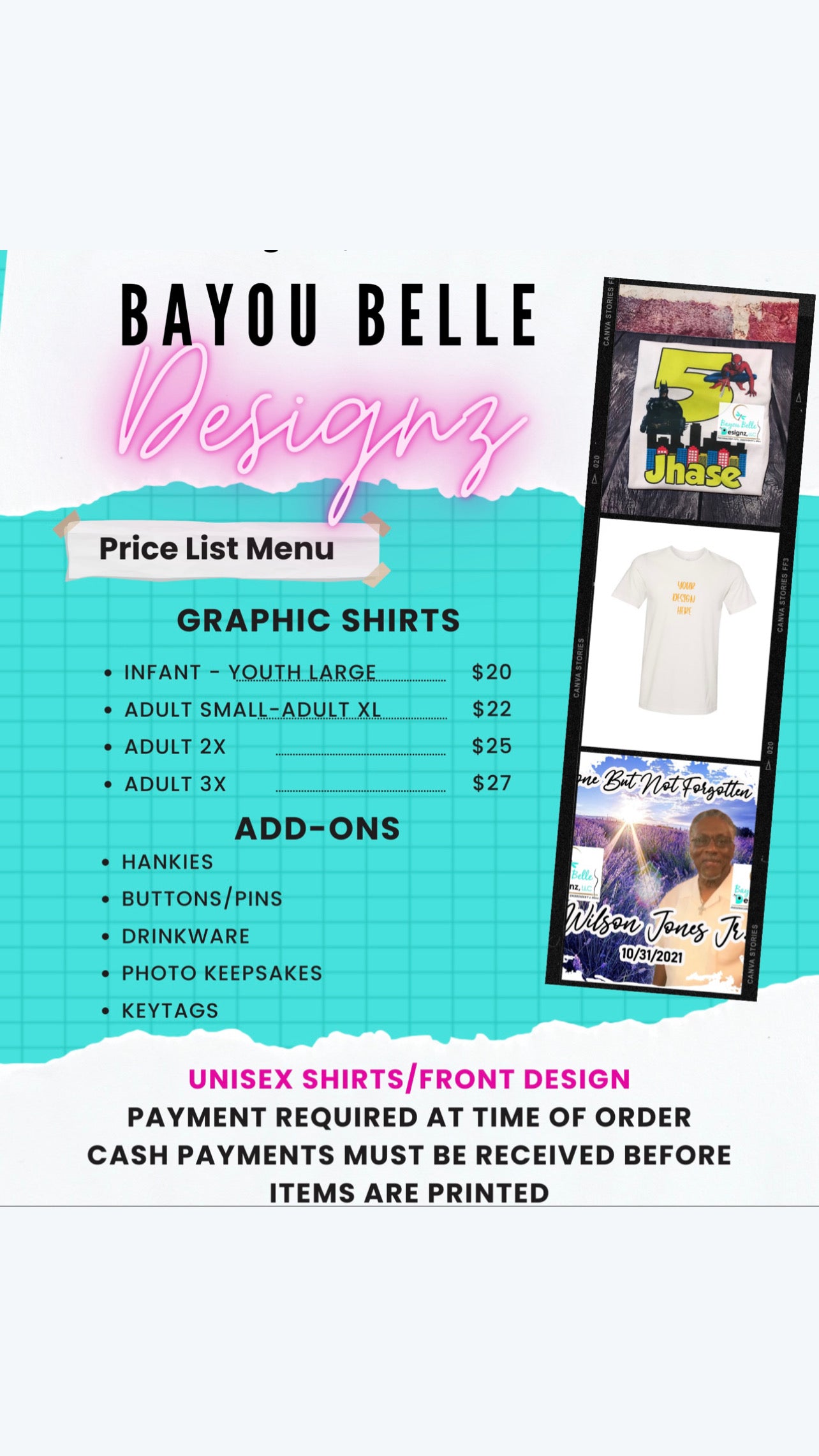 Custom Personalized Birthday Shirts/Character Party Designs