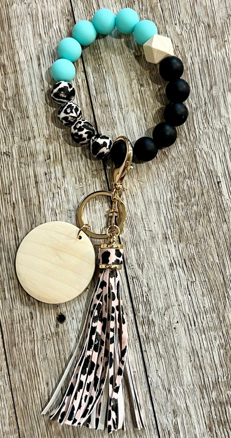 Silicone wristlet keychain