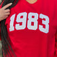 Embroidered birth year sweatshirt