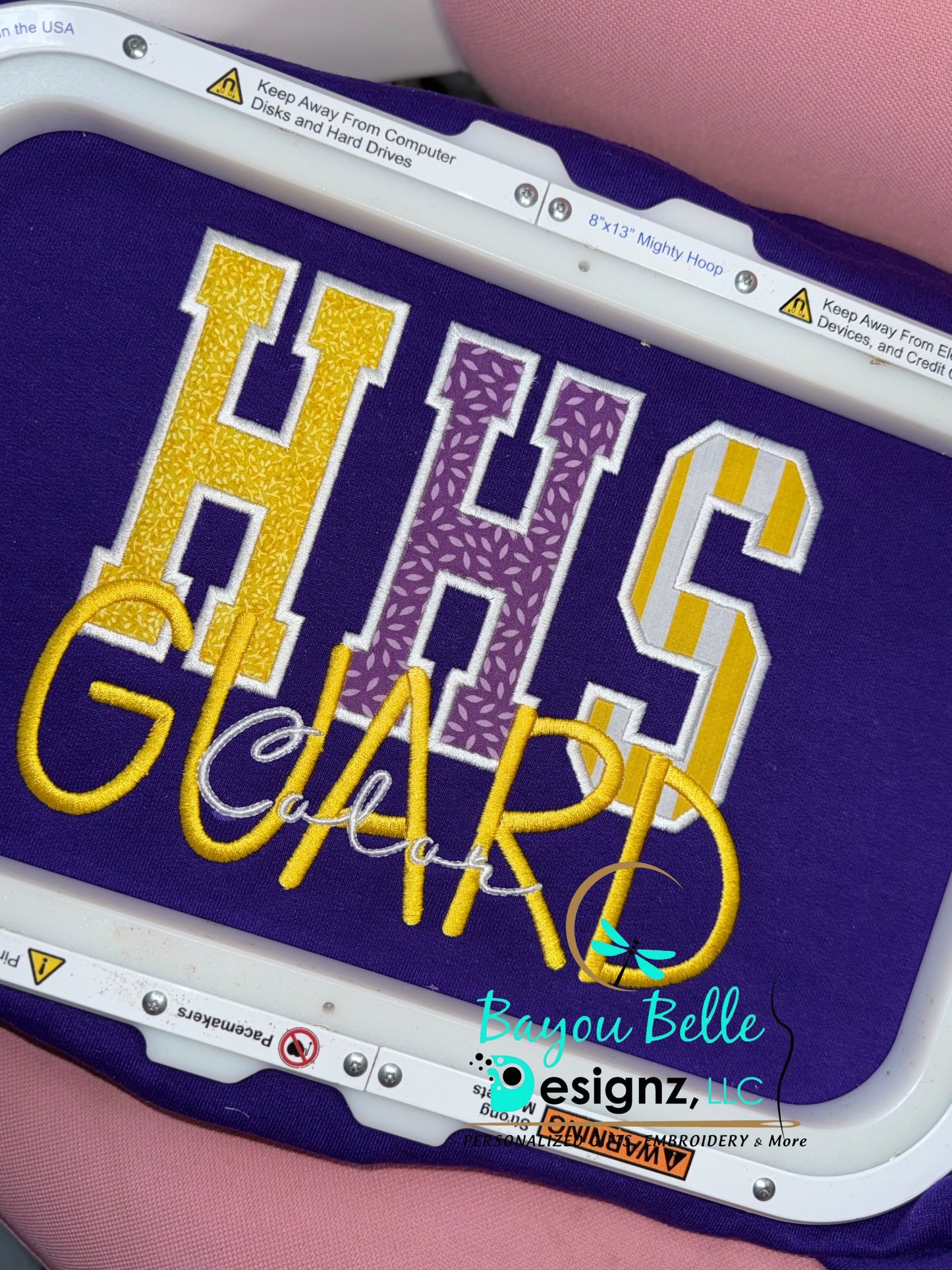 CUSTOM APPLIQUÉ SCHOOL TEAM/CLUB SPIRIT SWEATSHIRT- PERSONALIZED WITH SCHOOL INITIALS