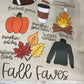 Fall Faves Unisex Crewneck Sweatshirt