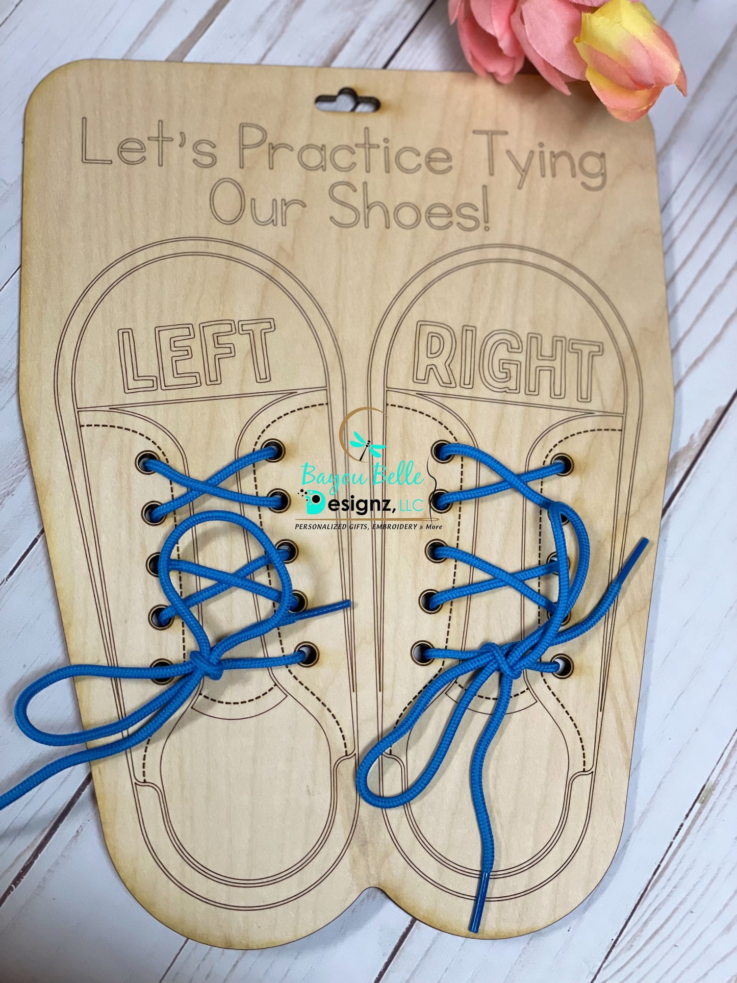 Wooden Shoe Tying Helper