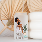 Self Love- Melanin-AA Glass Can Tumbler- Glass Coffee Can