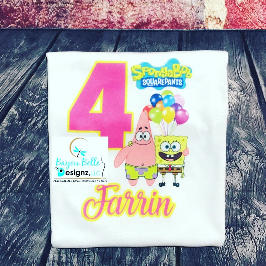 Custom Personalized Birthday Shirts/Character Party Designs