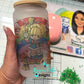 Retro Cartoon- Rainbow Brite Frosted Glass Can