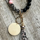 Silicone wristlet keychain