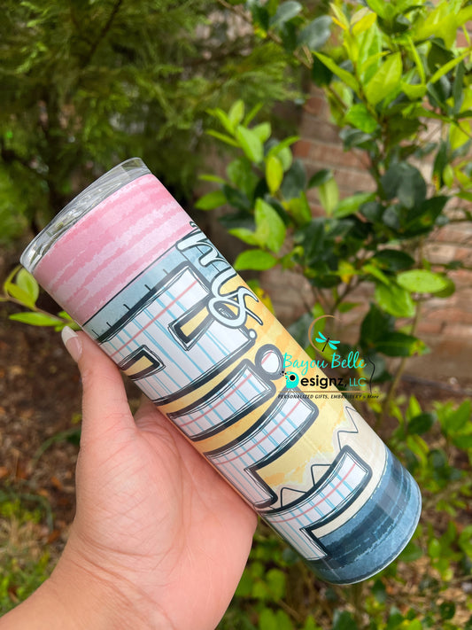 Teacher Name Pencil Tumbler