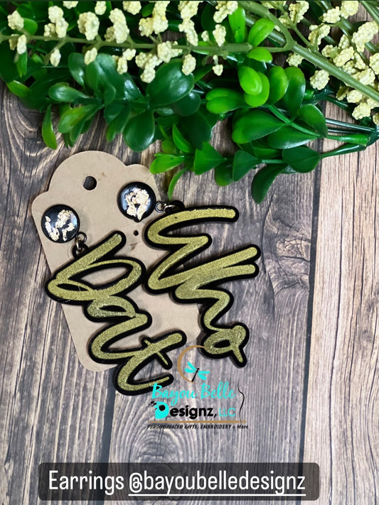 Who Dat Drop Earrings