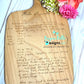 Recipe Cutting Board-Paddle Style